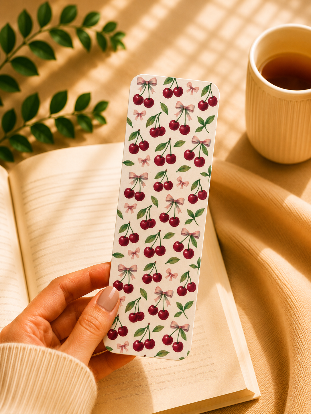 Laminated Bookmark - Cherries