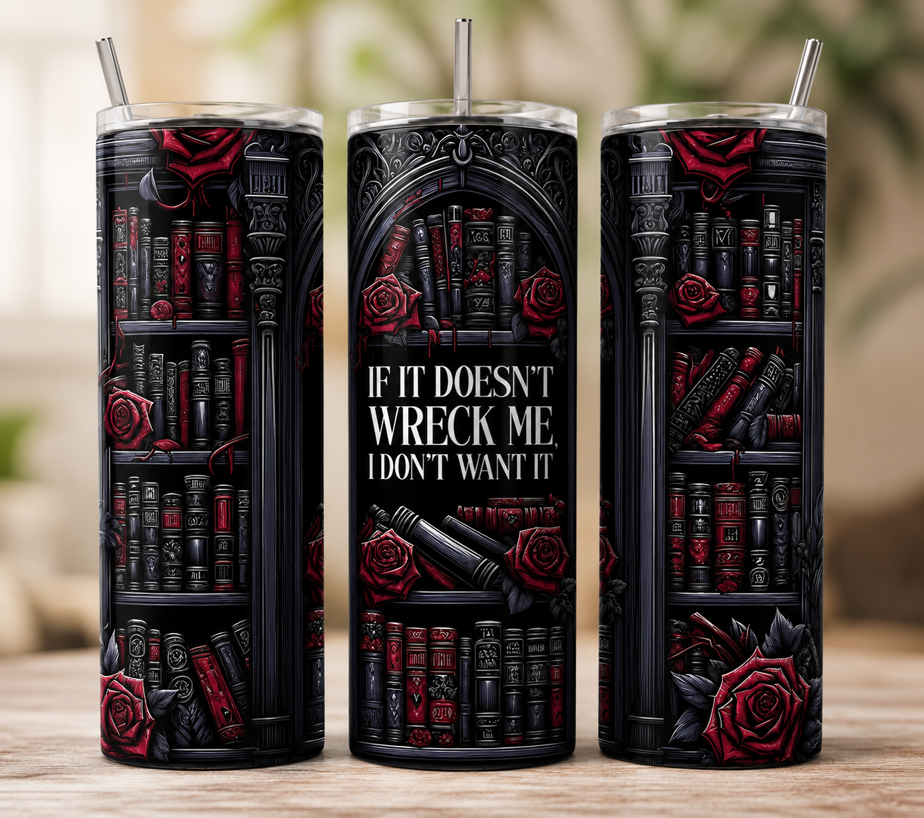 20 Oz Skinny Tumbler - Wreck Me