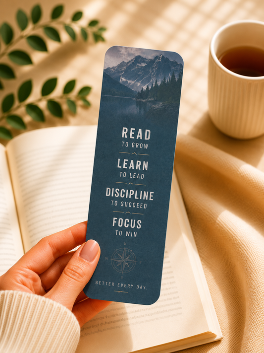 Laminated Bookmark - Read, Learn, Focus