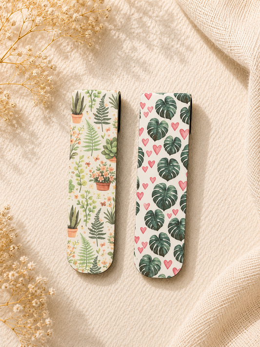 2 Pack Magnetic Bookmark - Plants