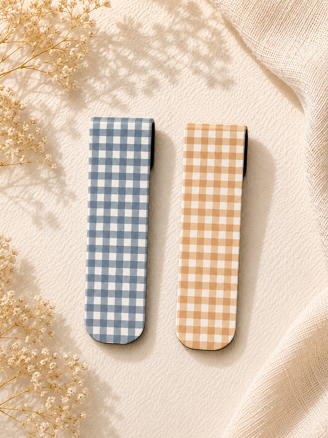 2 Pack Magnetic Bookmark - Gingham