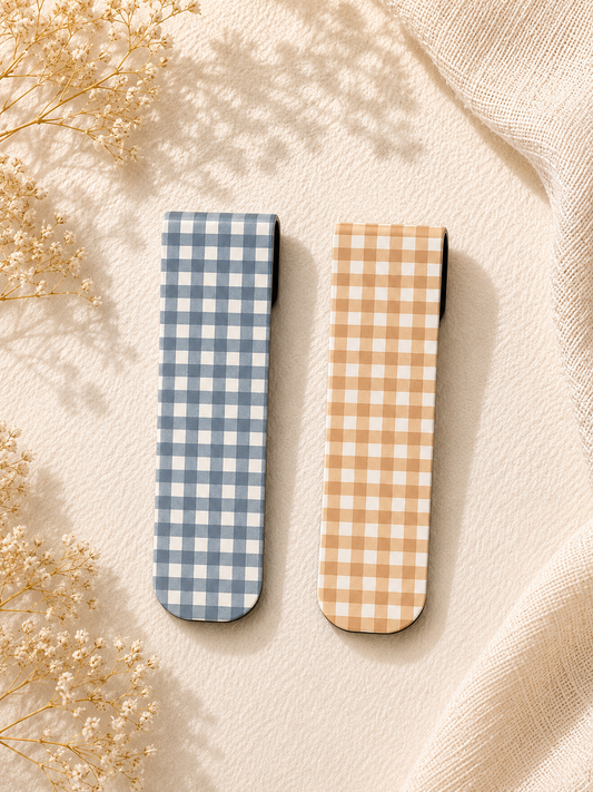 2 Pack Magnetic Bookmark - Gingham