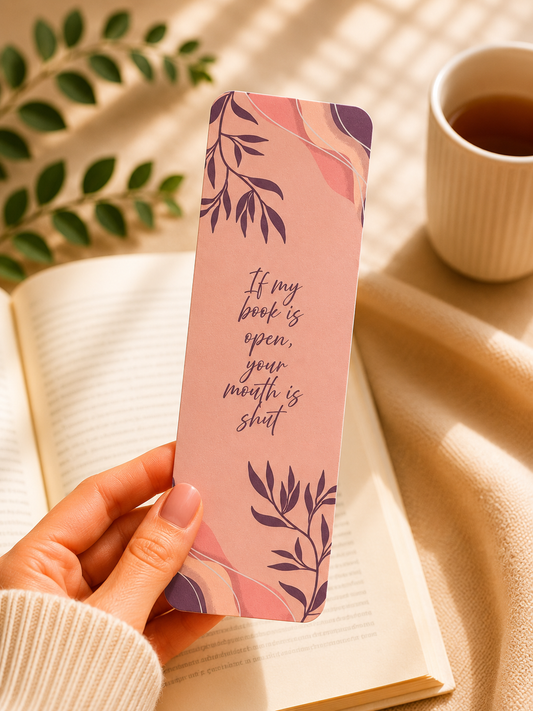 Laminated Bookmark - Open Book, Closed Mouth
