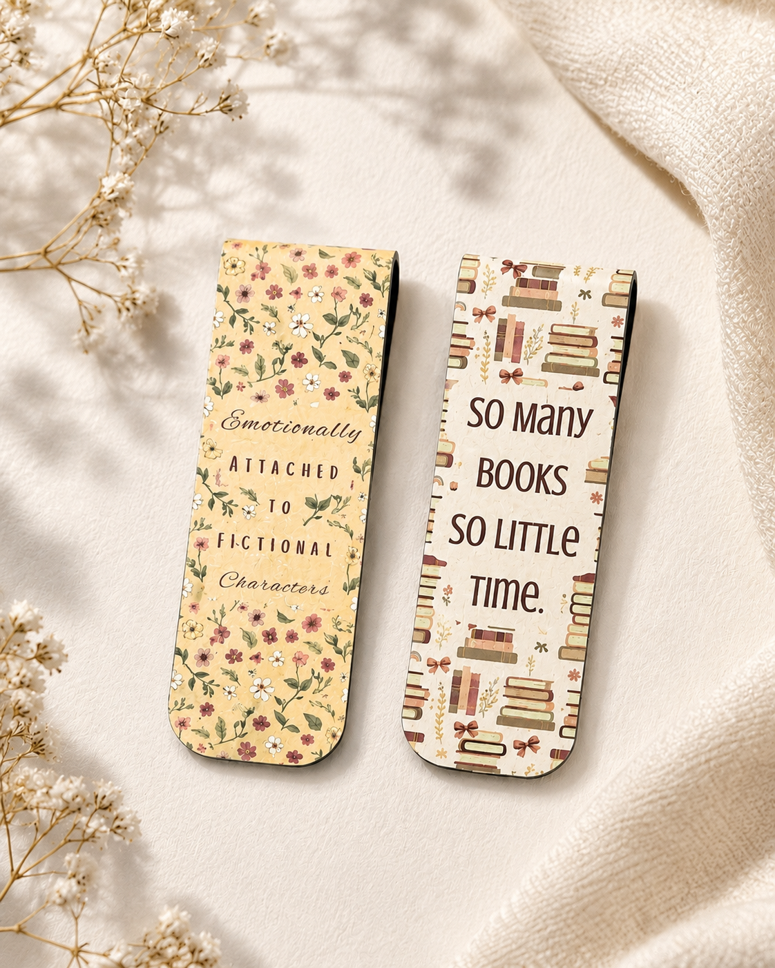 2 Pack Magnetic Bookmark - Literary Quote