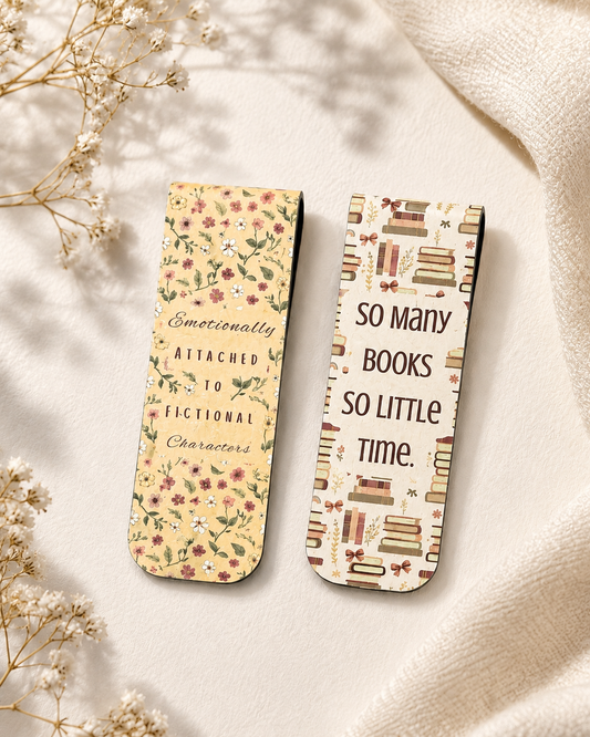 2 Pack Magnetic Bookmark - Literary Quote