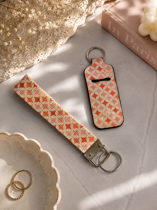 Retro - Wristlet & Keychain Set