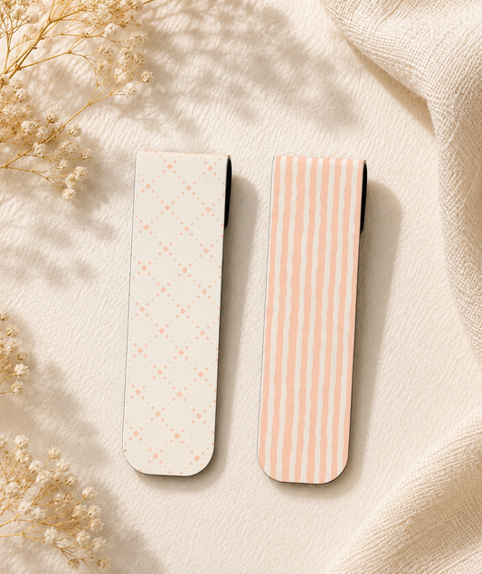 2 Pack Magnetic Bookmark - Blush Pink