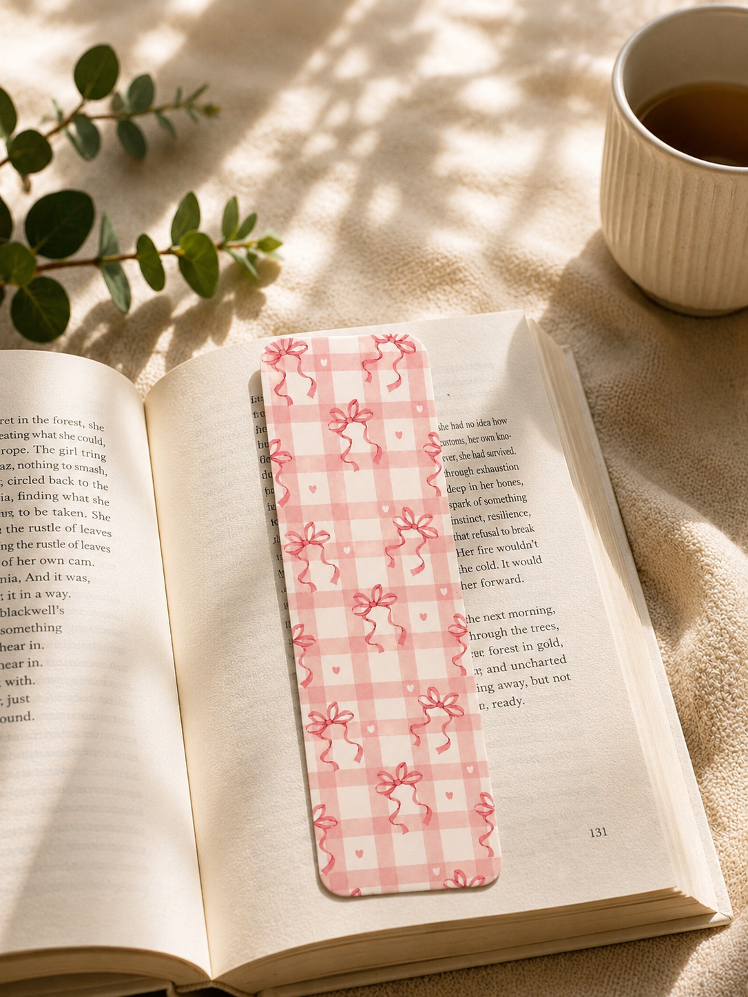 Laminated Bookmark - Pink Coquette