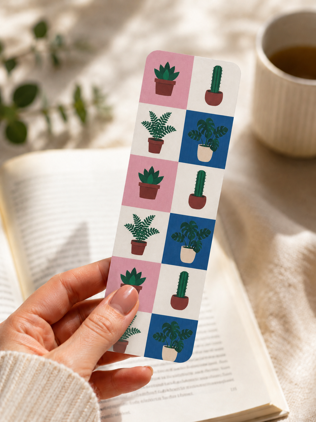 Laminated Bookmark - Colorful Plants